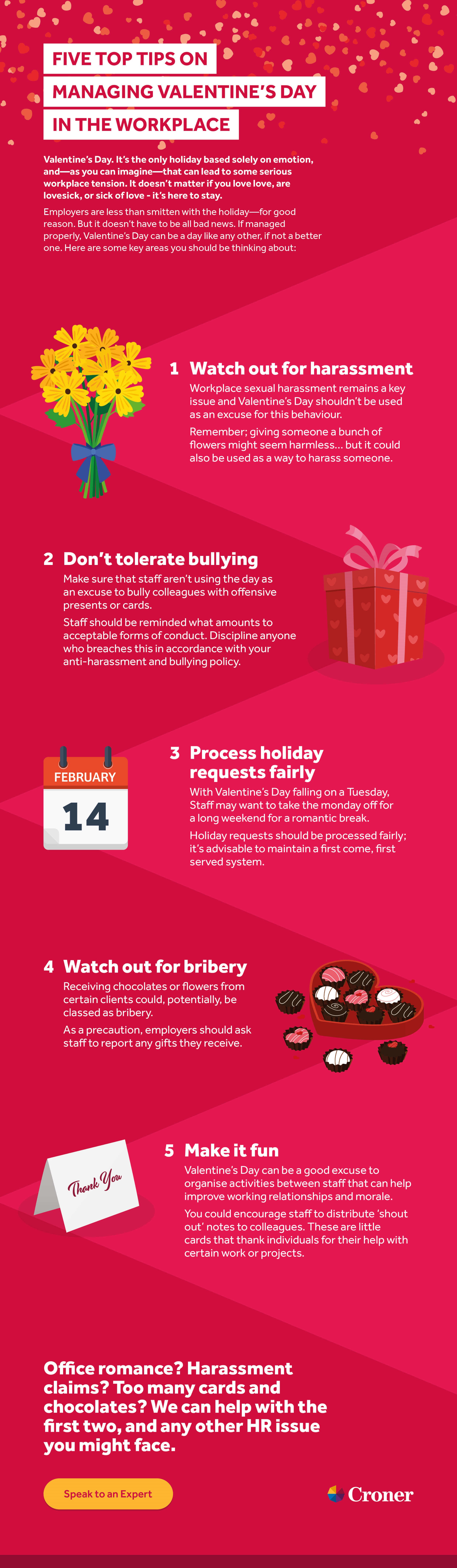 Top tips for Valentines Day infographic